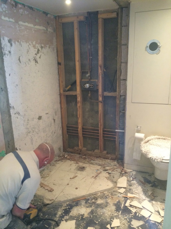 Stripping The Room Back With Bathroom Installation In Leeds
