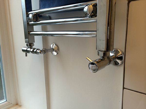 Chrome Pipework Detail With Bathroom Installation In Leeds