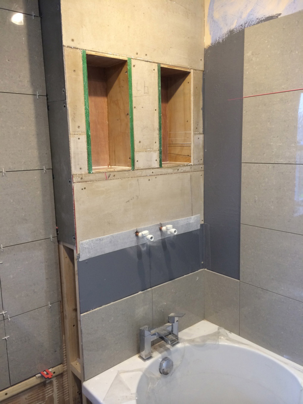 Tiled Alcove Boxes With Bathroom Installation In Leeds