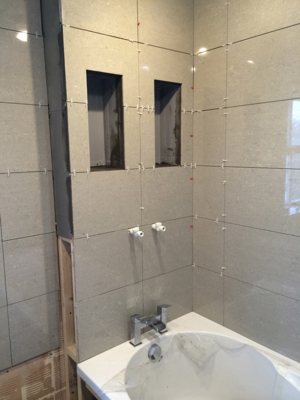 Wall Alcove Tiling To Tiling With Bathroom Installation In Leeds