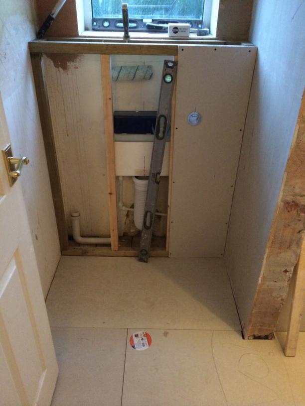 Back to wall toilet with concealed cistern 1st fix