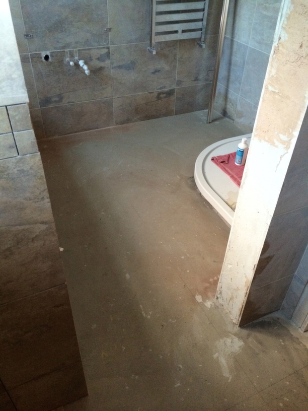 self levelled floor to be tiled