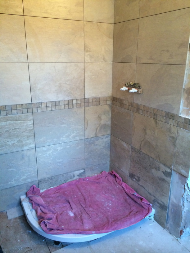 shower wall tiling
