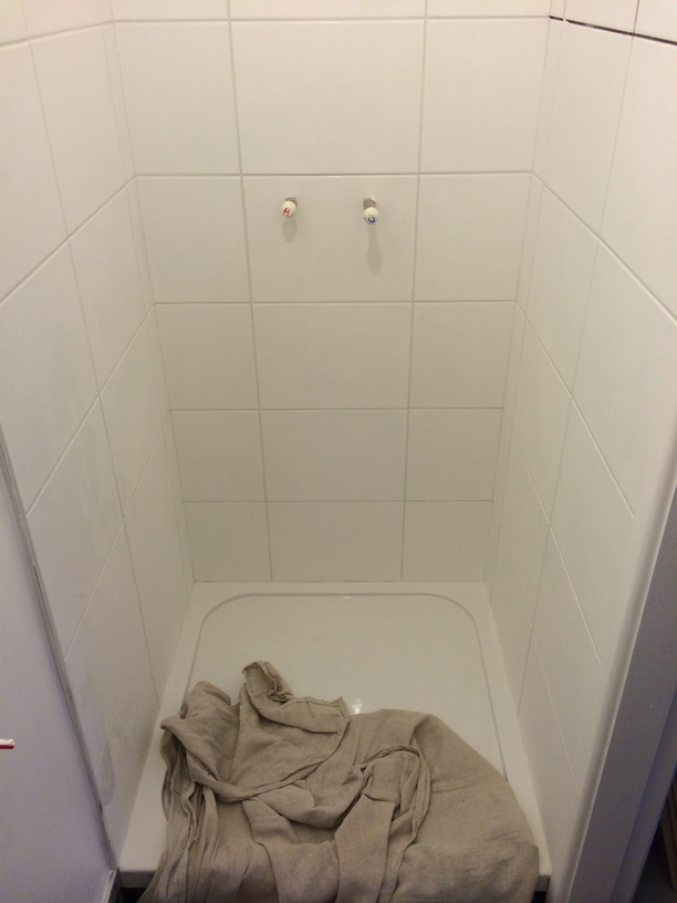 Tiled shower enclosure