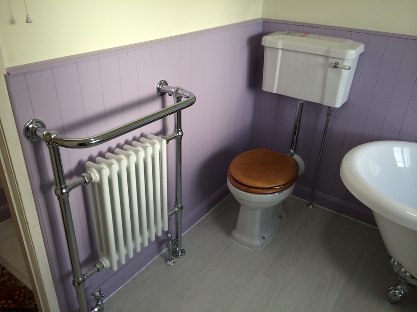 traditional toilet & towel radiator