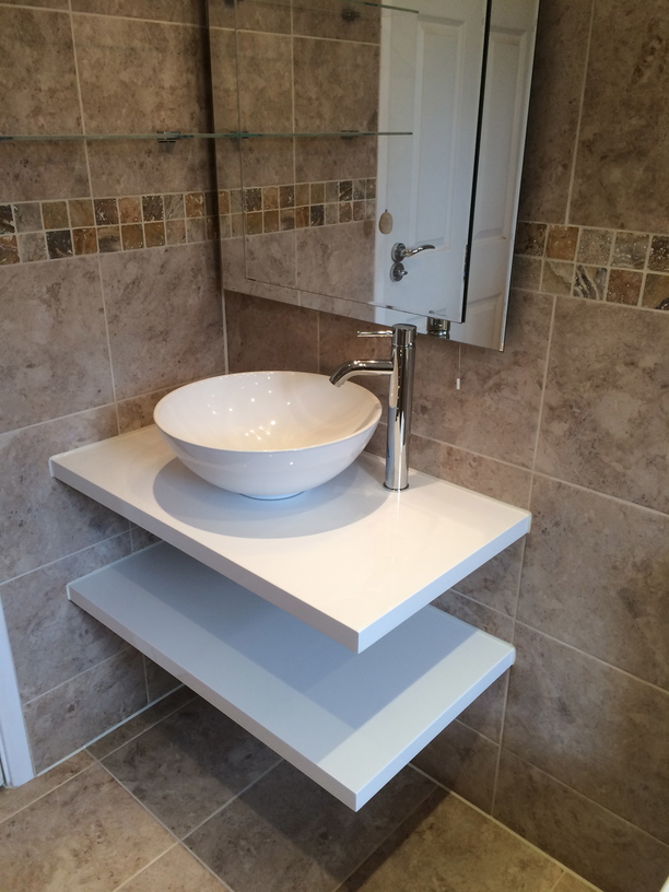 Fitting A Wall Hung Basin In Bathroom, Fix Vanity Unit To Wall