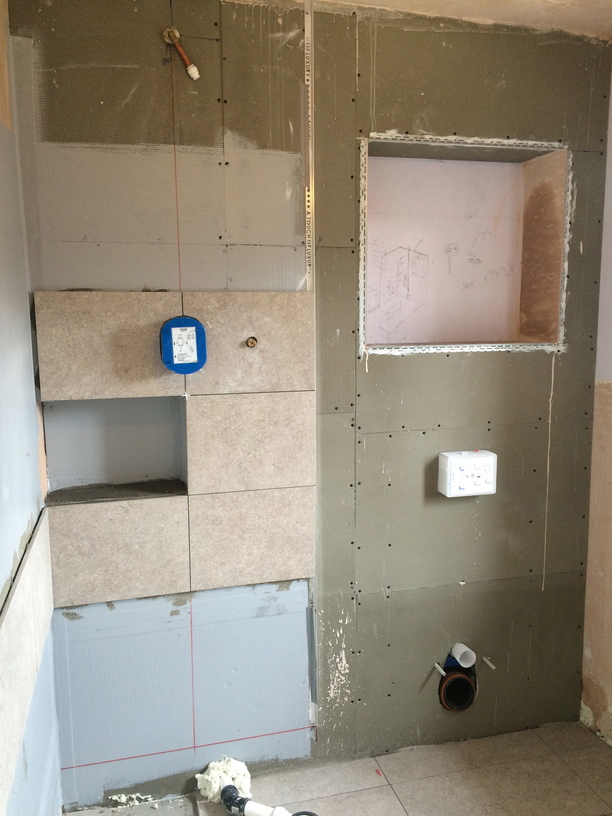 en suite wall tiling