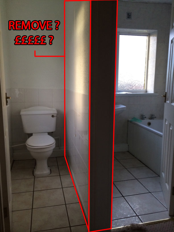 Knock Through A Toilet Bathroom Uk, How Much Does It Cost To Remove A Vanity