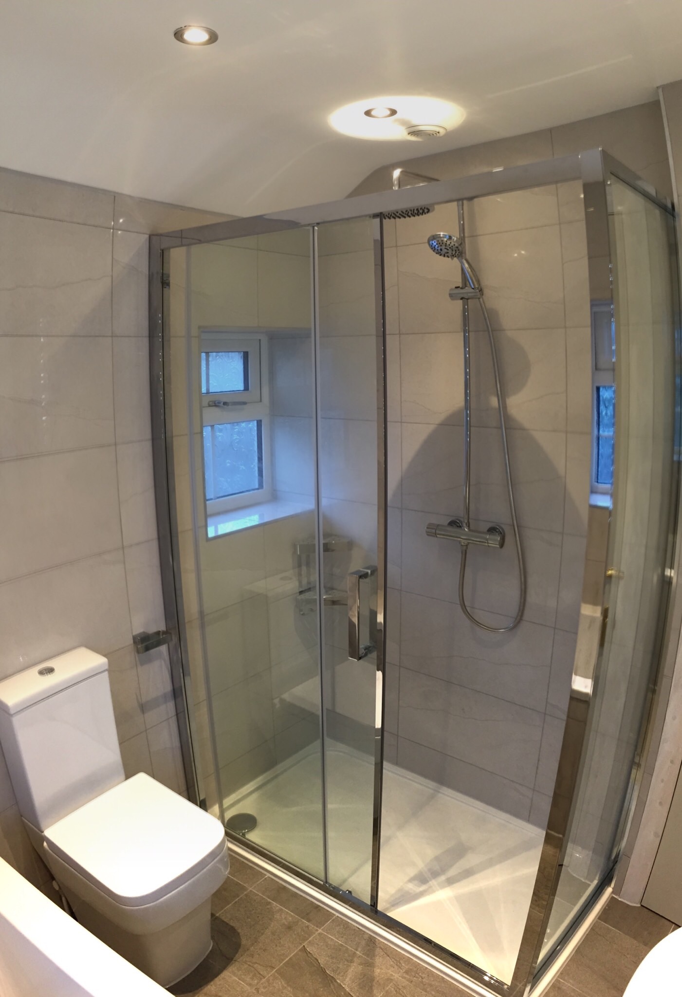 shower enclosure in old WC