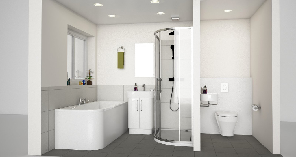 3D bathroom rendering