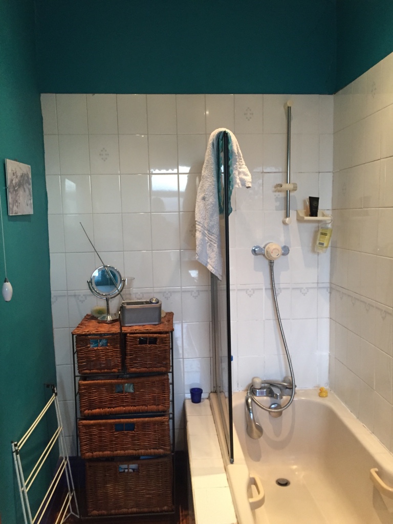 Bathroom without a separate shower