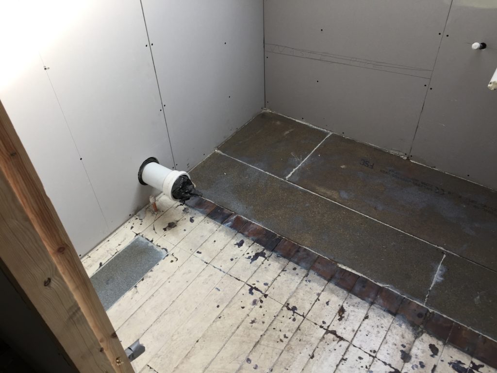 Floor prior to tiling