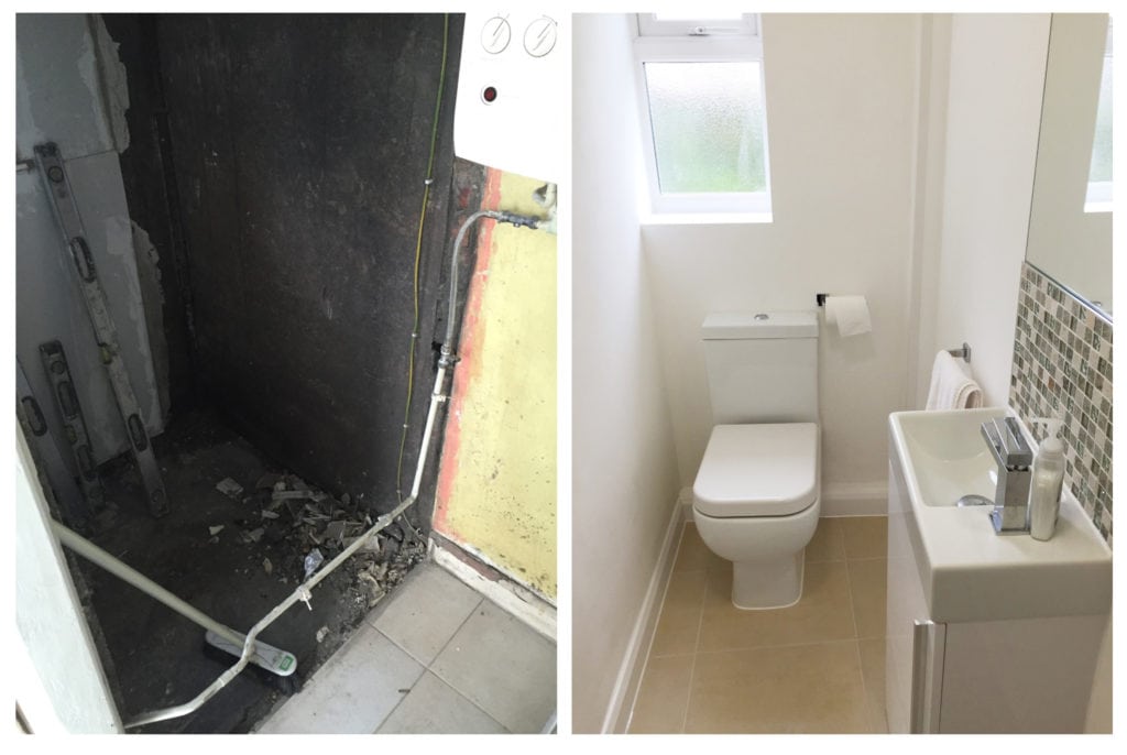 before & after cloackroom