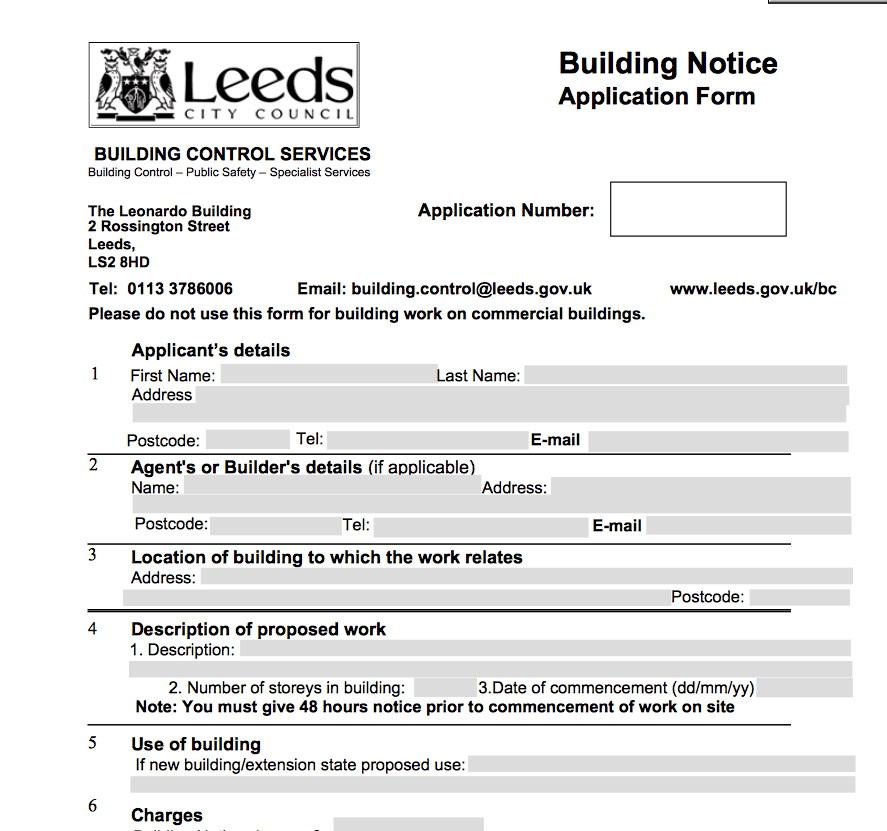 building notice